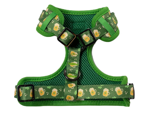 Irish Beer - Adjustable Dog Harness - Heavy Duty Metal Hardware
