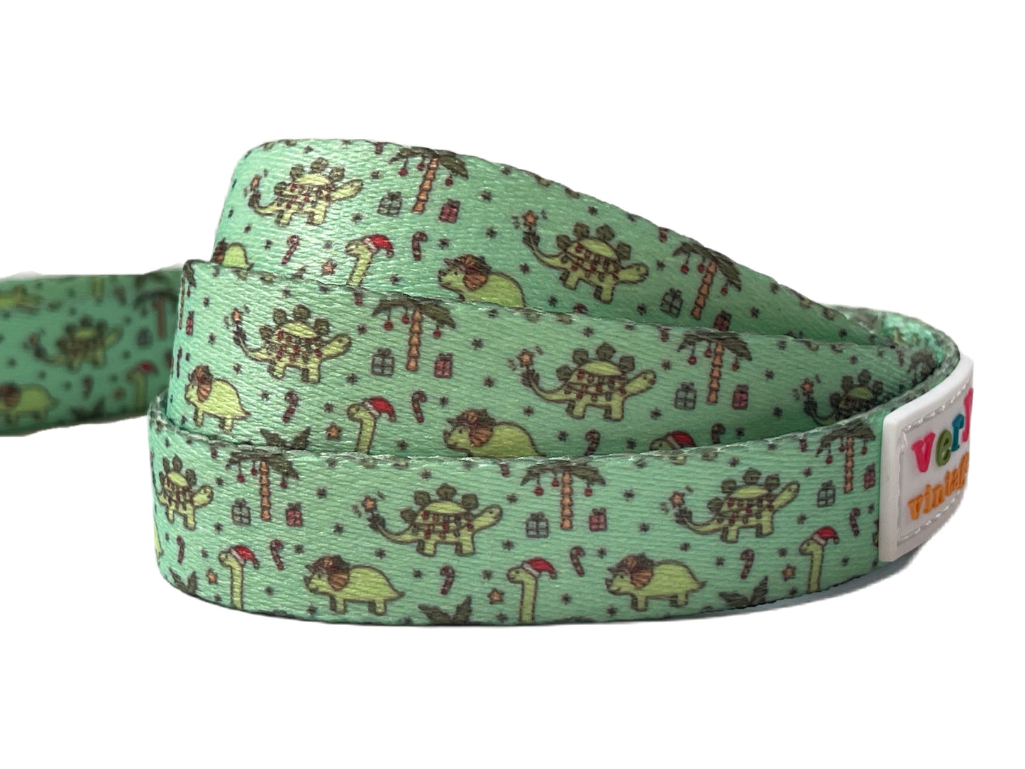 Christmas Dinos - Recycled Eco-Friendly 5 ft Leash