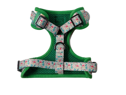Feelin Squirrely - Adjustable Dog Harness - Heavy Duty Metal Hardware