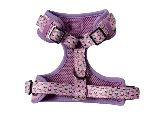 Boba Time - Adjustable Dog Harness - Heavy Duty Metal Hardware