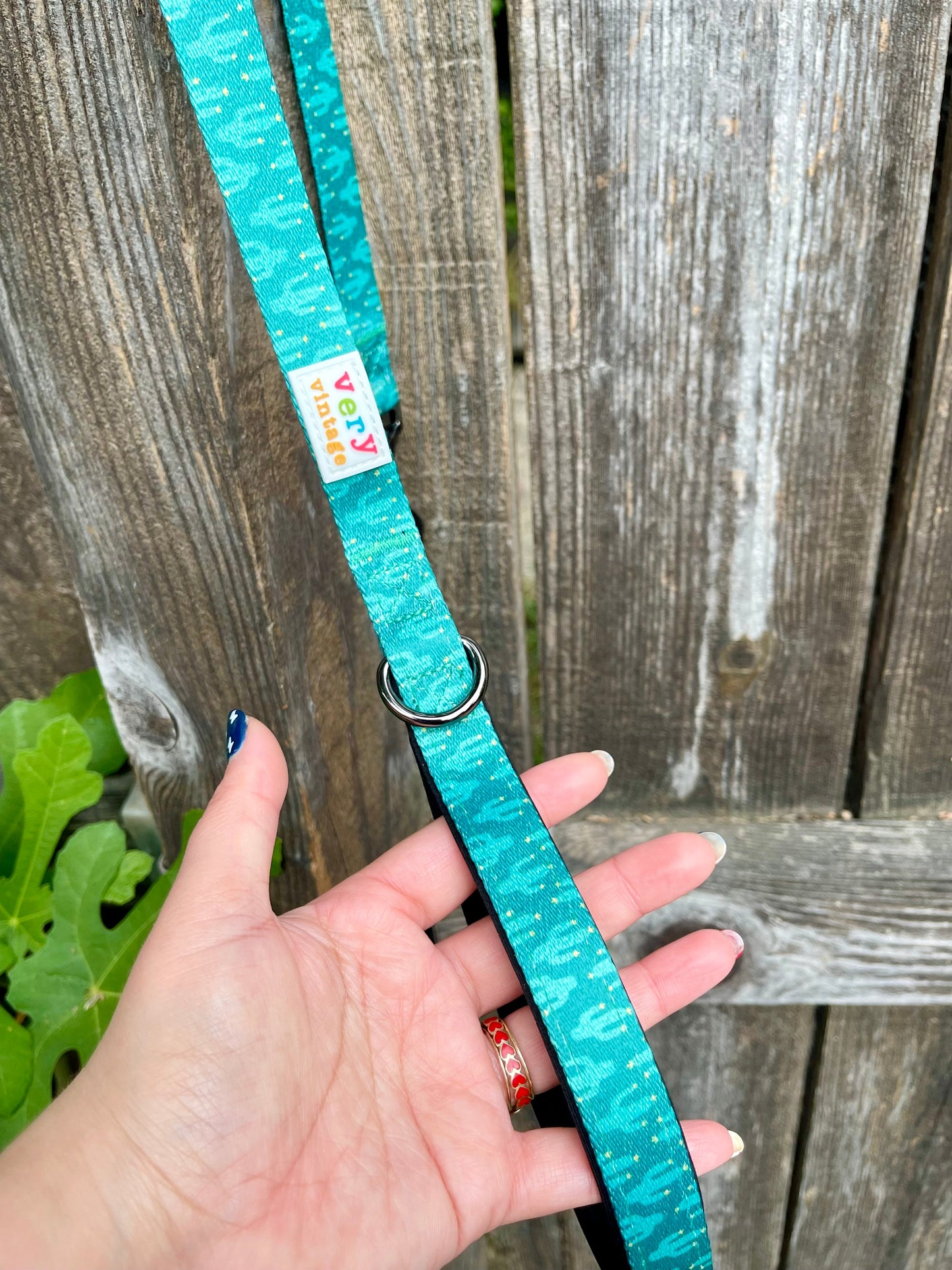 Cactus Dog Leash – Teal Desert Print Lead – Eco-Friendly & Stylish