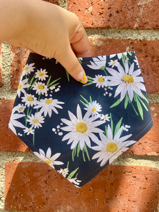 Daisy Days Dog Bandana – Eco-Friendly Snap-On Pet Scarf – Made in the USA