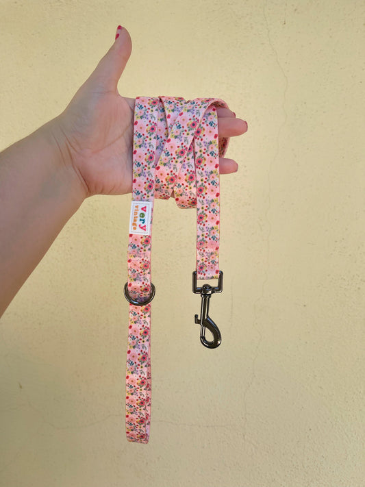 Garden Party Dog Leash – Pink Floral Lead – Recycled & Eco-Friendly