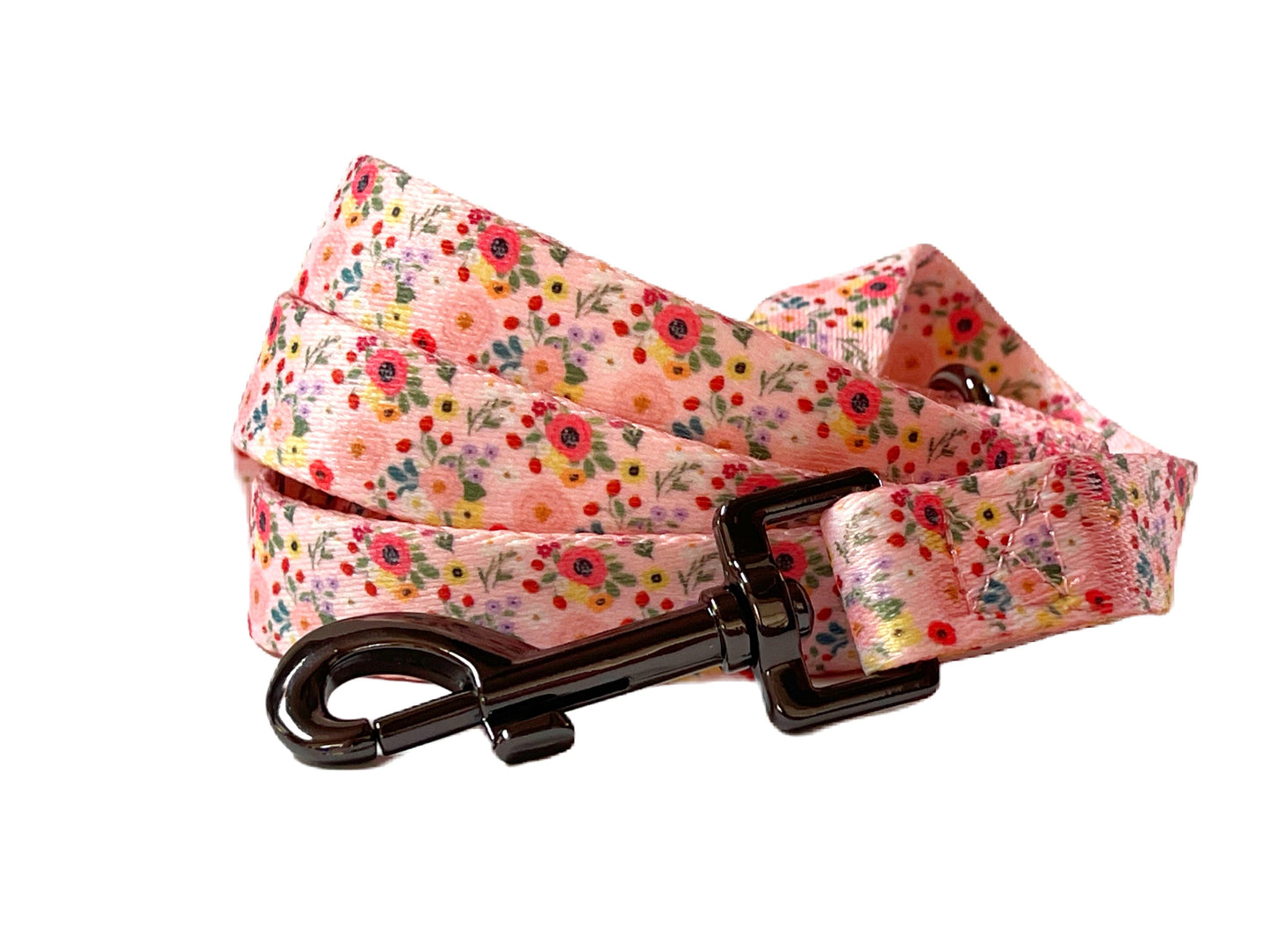 Garden Party Dog Leash – Pink Floral Lead – Recycled & Eco-Friendly