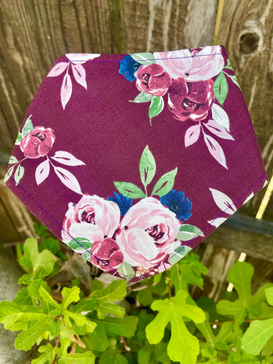 Gatsby Floral Dog Bandana – Eco-Friendly Snap-On Pet Scarf – Made in the USA