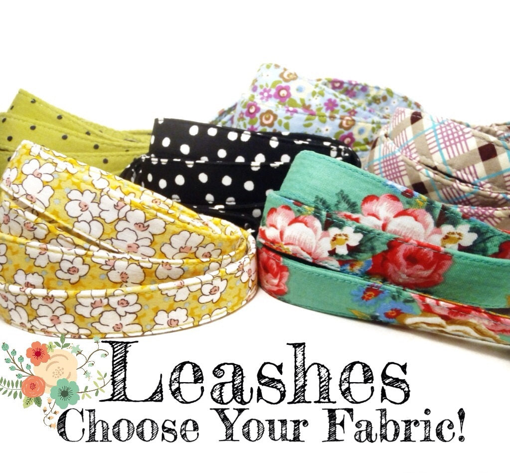 Matching Hand-crafted Dog Leash - Choose Your Fabric & Hardware Finish
