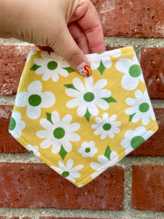 Sunny Flower - Eco-Friendly Snap on Bandana - Made in the USA