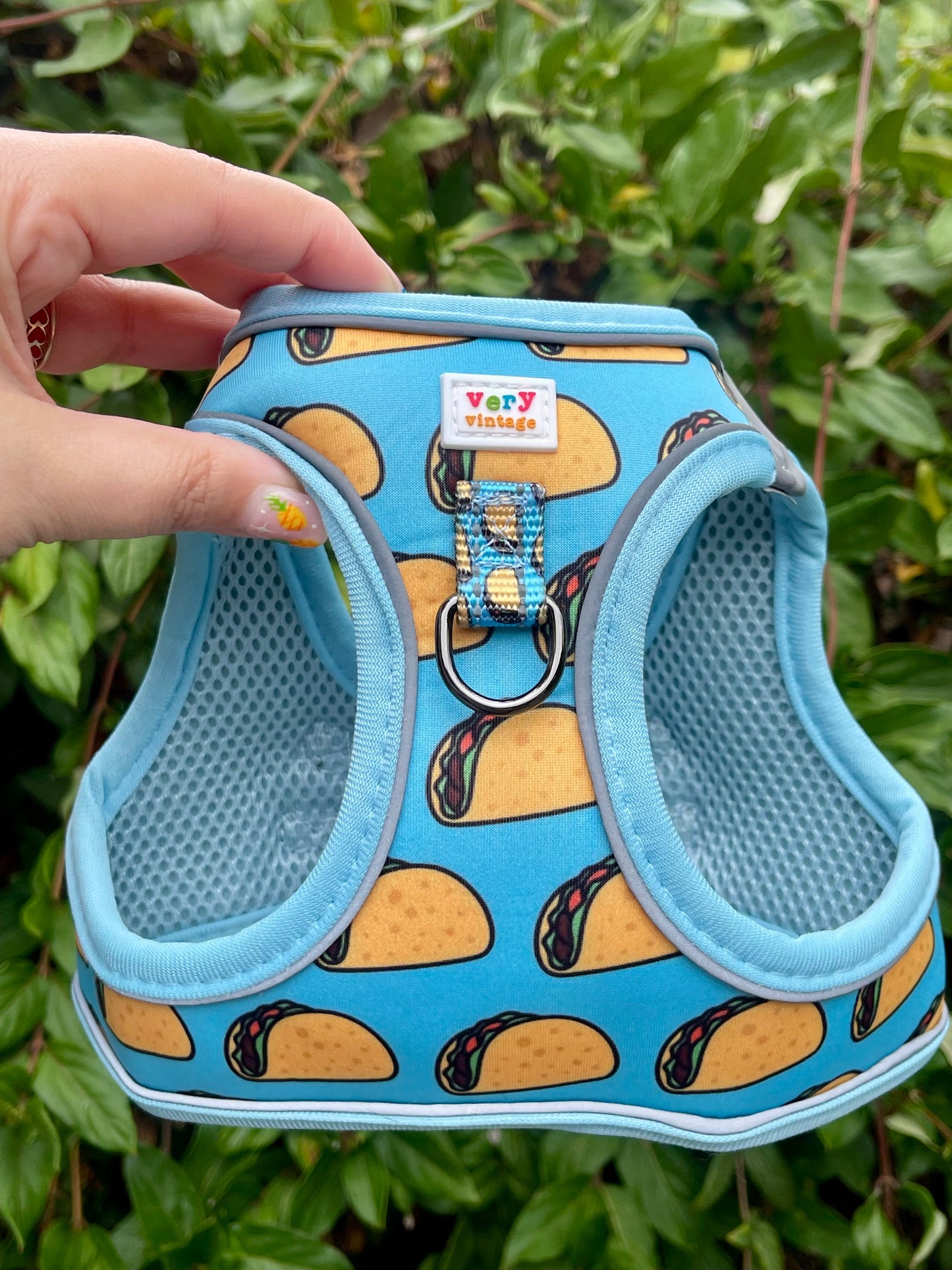 Taco Tuesday Dog Harness – Funny Foodie Print – No Pull Vest for Small Dogs & Cats