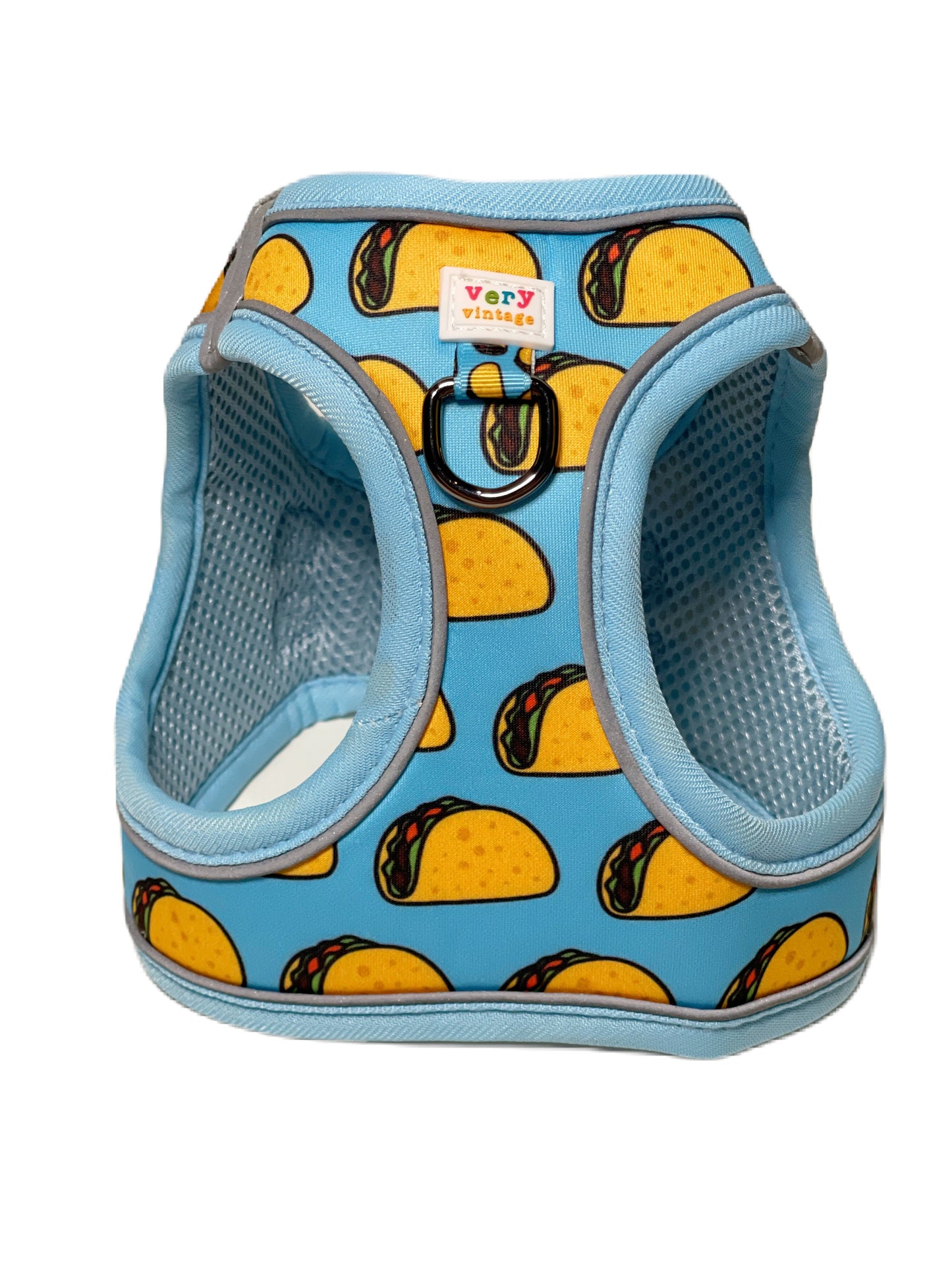 Taco Tuesday Dog Harness – Funny Foodie Print – No Pull Vest for Small Dogs & Cats