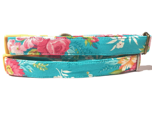 Tropical Garden - Organic Cotton Dog & Cat Collars - Handmade in the USA