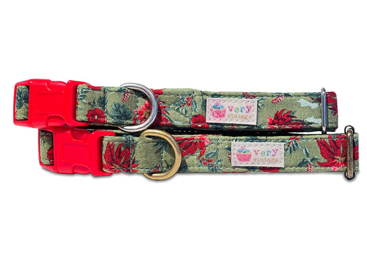 Amaryllis - Organic Cotton Dog & Cat Collars - Handmade in the USA