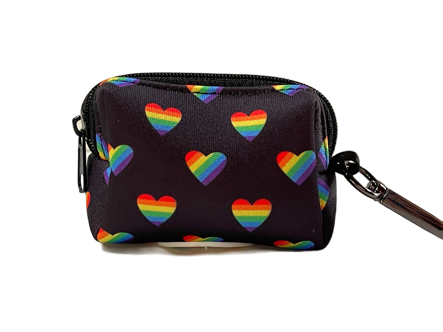 Love Is Love Dog Poop Bag Holder – Rainbow Hearts Recycled Waste Bag Dispenser