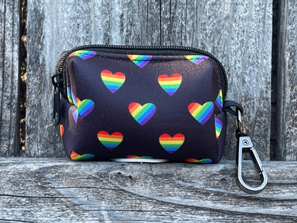 Love Is Love Dog Poop Bag Holder – Rainbow Hearts Recycled Waste Bag Dispenser