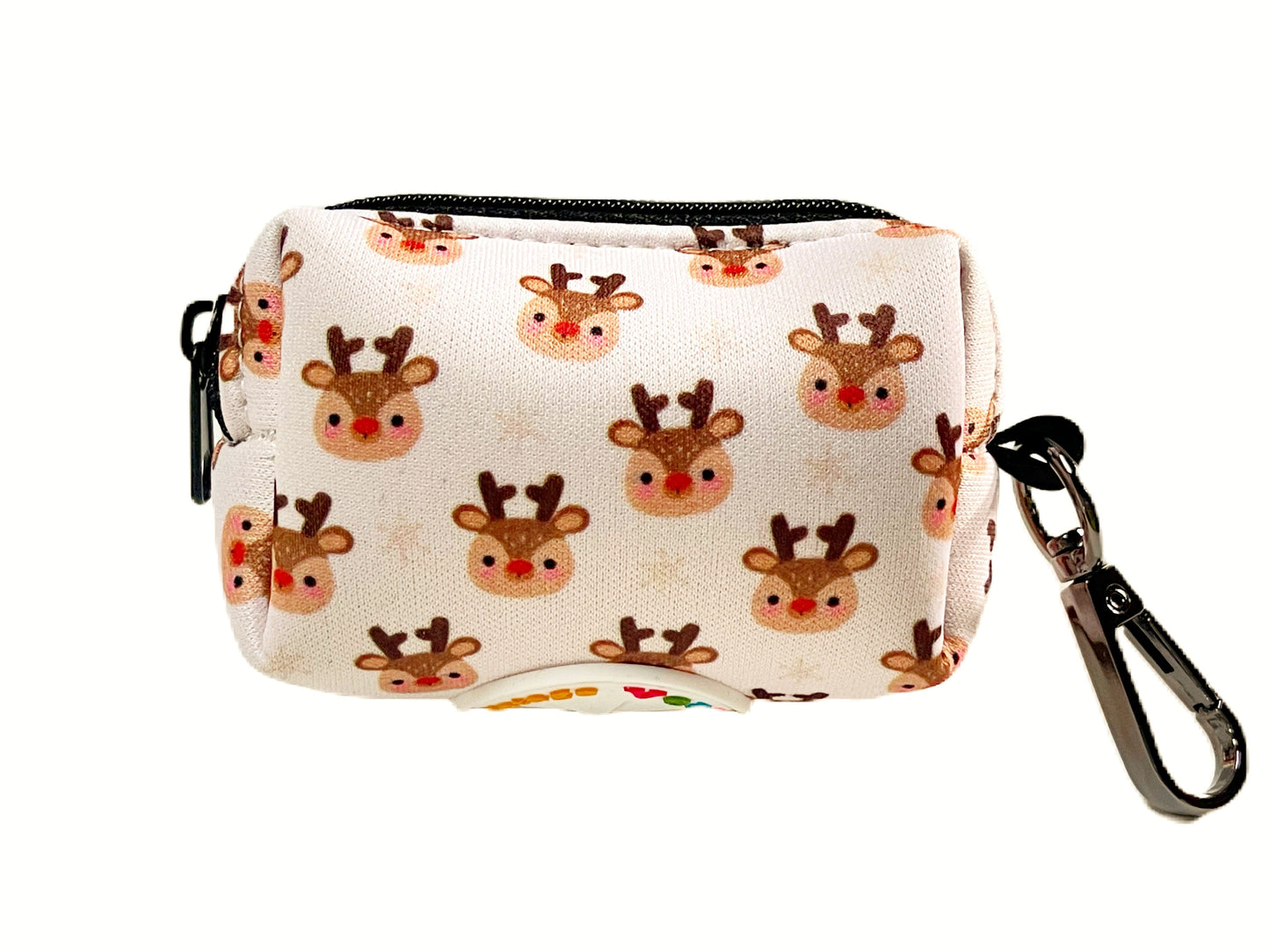 Reindeer Games Dog Poop Bag Holder – Holiday Reindeer Print – Recycled Waste Bag Dispenser