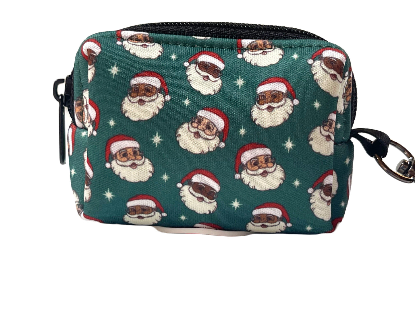 Santa Claus Dog Poop Bag Holder – Diverse Santa Print – Recycled Waste Bag Dispenser