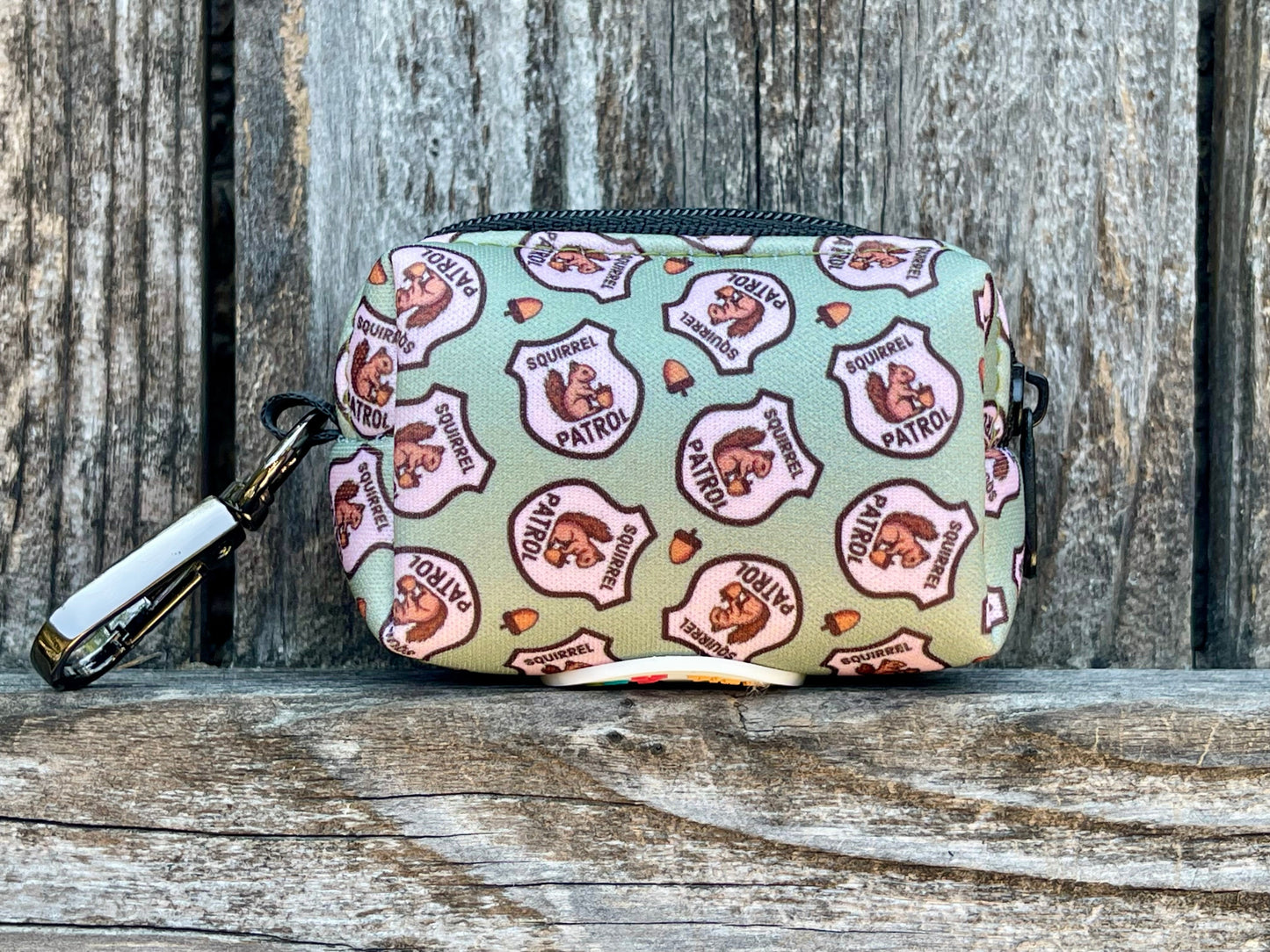 Squirrel Patrol Dog Poop Bag Holder – Sage Woodland Animal Recycled Waste Bag Dispenser