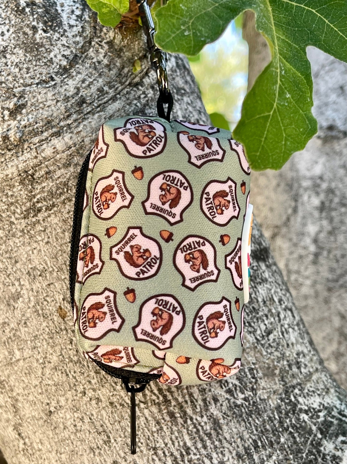 Squirrel Patrol Dog Poop Bag Holder – Sage Woodland Animal Recycled Waste Bag Dispenser