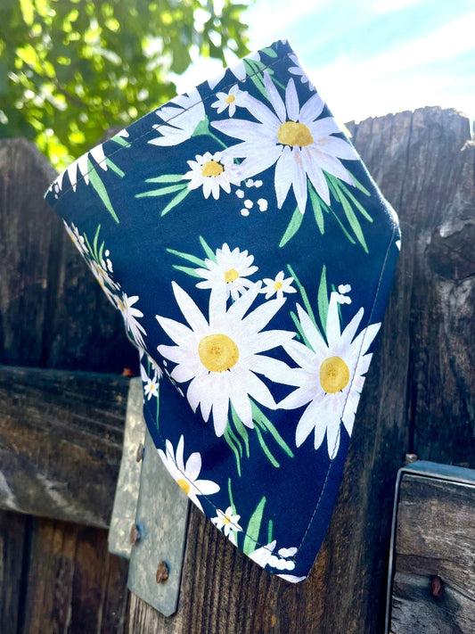 Daisy Days Dog Bandana – Eco-Friendly Snap-On Pet Scarf – Made in the USA