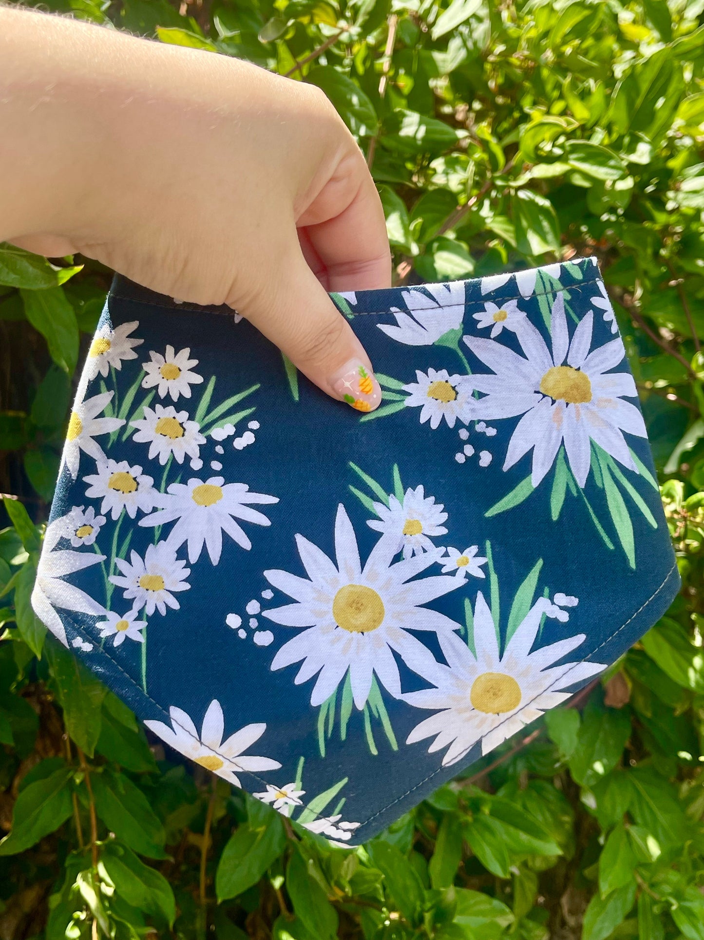 Daisy Days Dog Bandana – Eco-Friendly Snap-On Pet Scarf – Made in the USA