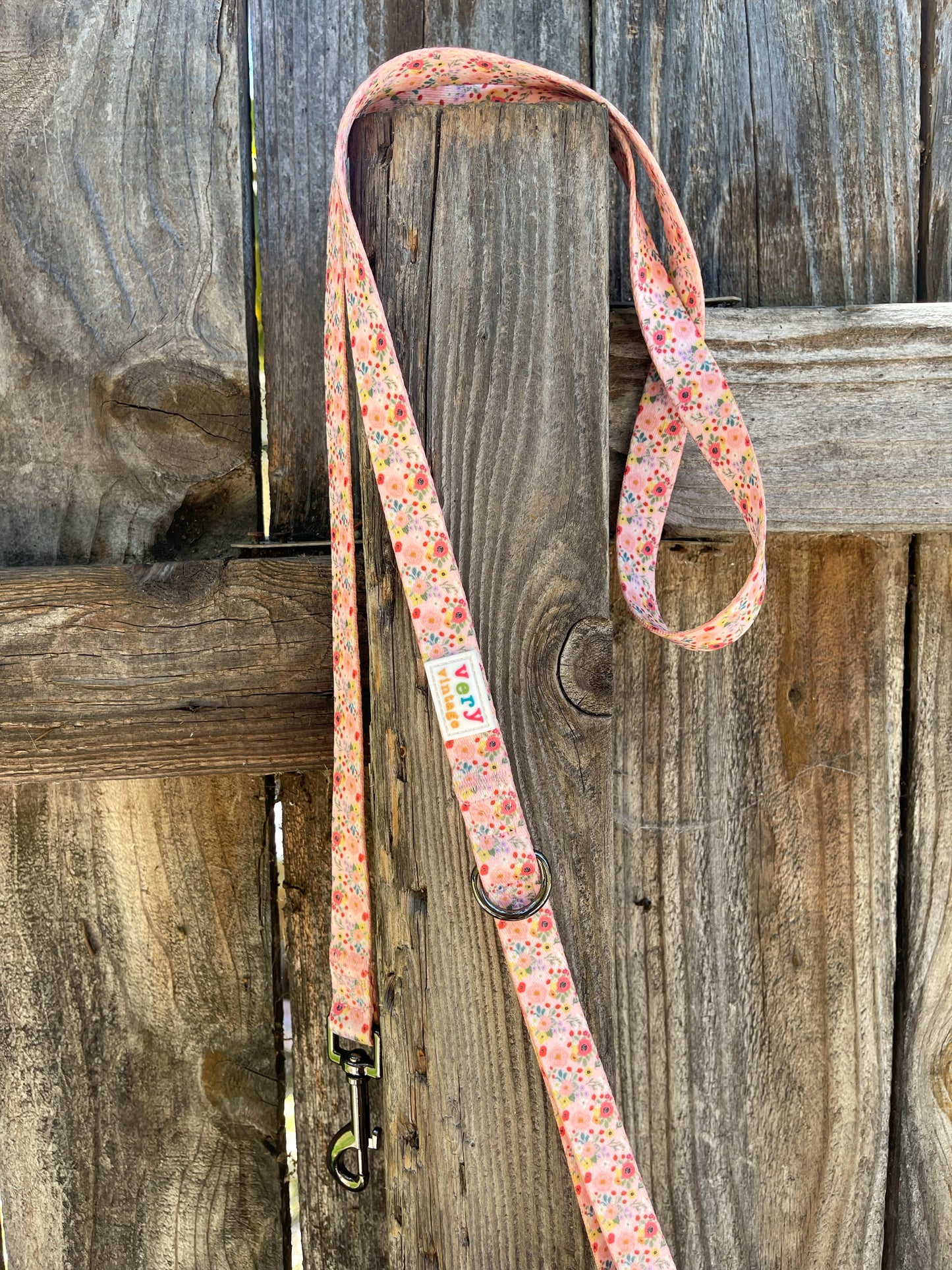 Garden Party Dog Leash – Pink Floral Lead – Recycled & Eco-Friendly