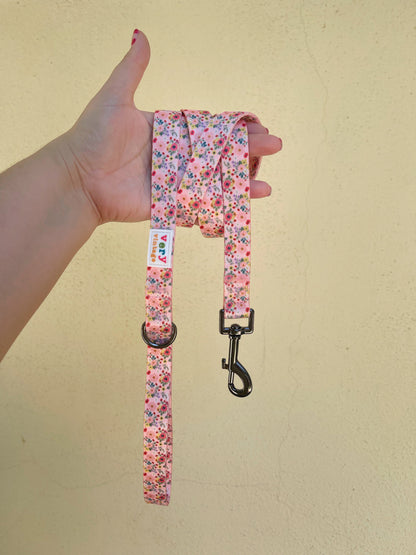 Garden Party Dog Leash – Pink Floral Lead – Recycled & Eco-Friendly