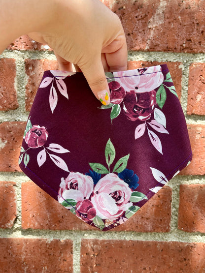 Gatsby Floral Dog Bandana – Eco-Friendly Snap-On Pet Scarf – Made in the USA