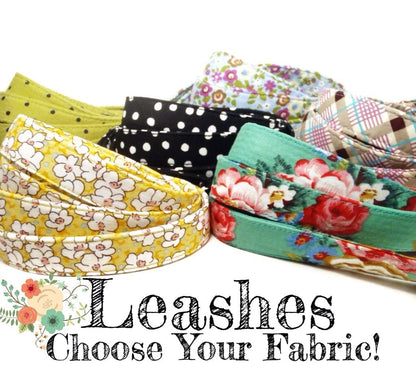 Matching Hand-crafted Dog Leash - Choose Your Fabric & Hardware Finish