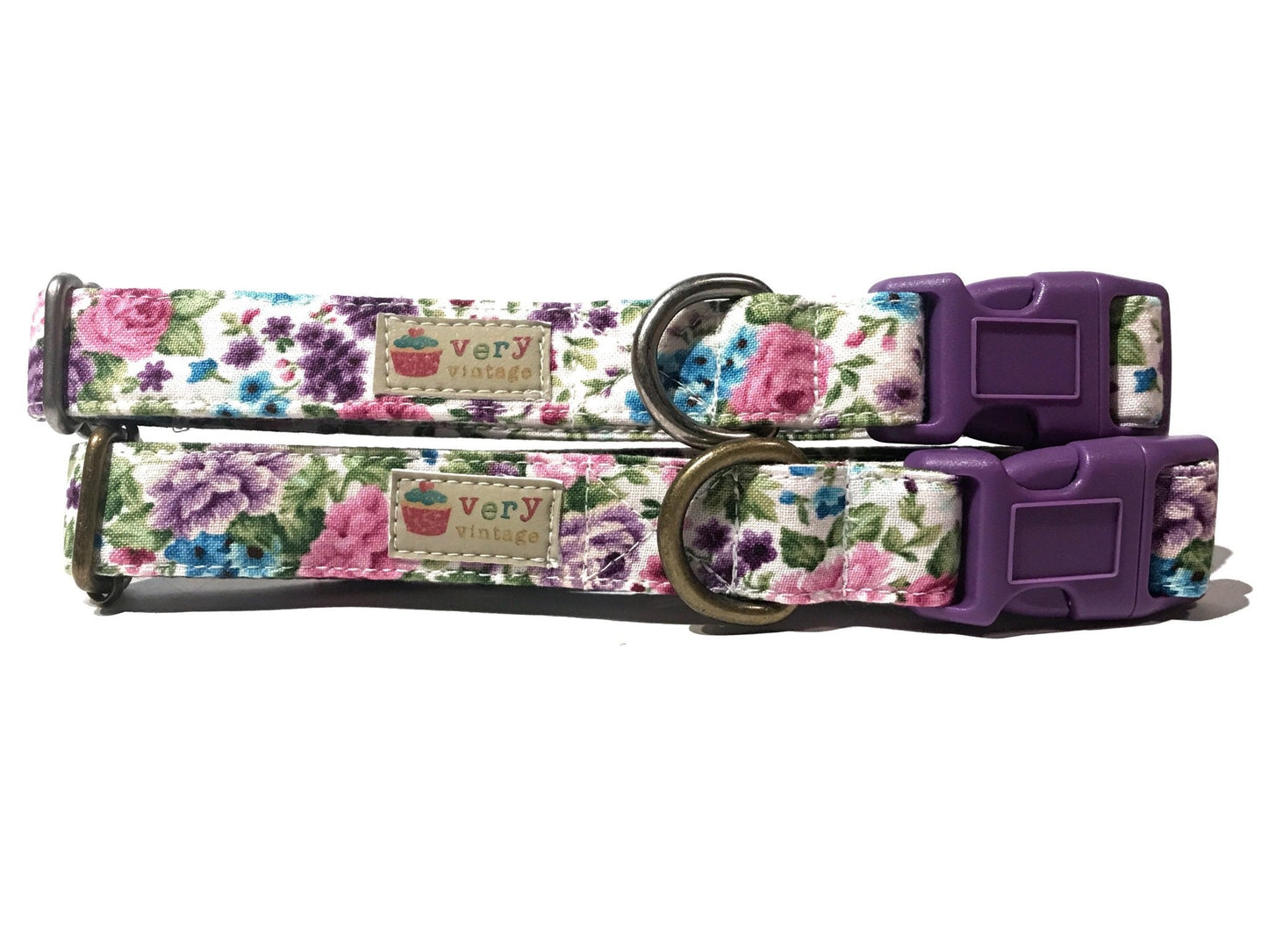Princess Blooms - Organic Cotton Dog & Cat Collars - Handmade in the USA