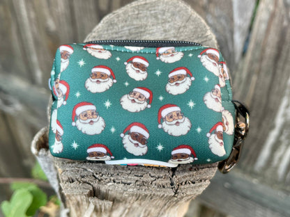 Santa Claus Dog Poop Bag Holder – Diverse Santa Print – Recycled Waste Bag Dispenser