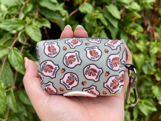 Squirrel Patrol Dog Poop Bag Holder – Sage Woodland Animal Recycled Waste Bag Dispenser
