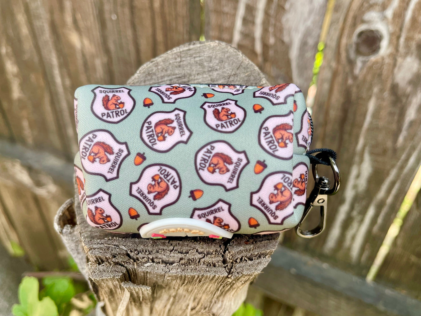 Squirrel Patrol Dog Poop Bag Holder – Sage Woodland Animal Recycled Waste Bag Dispenser
