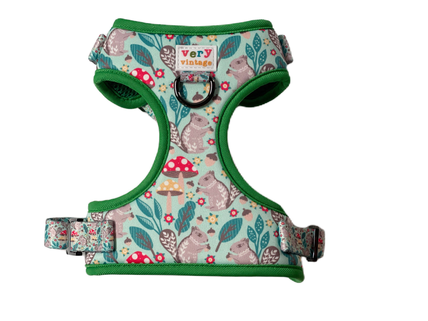 Feelin Squirrely - Adjustable Dog Harness - Heavy Duty Metal Hardware