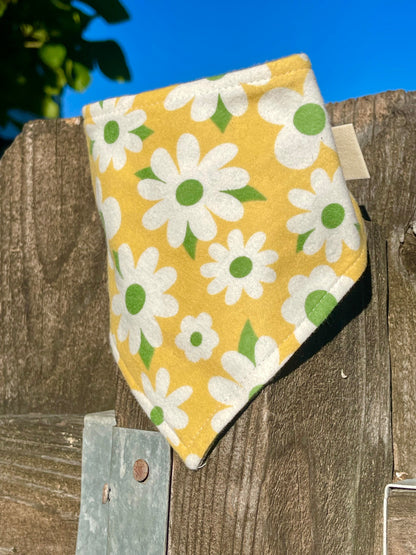 Sunny Flower - Eco-Friendly Snap on Bandana - Made in the USA