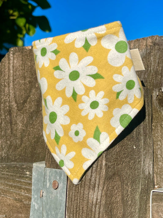 Sunny Flower - Eco-Friendly Snap on Bandana - Made in the USA