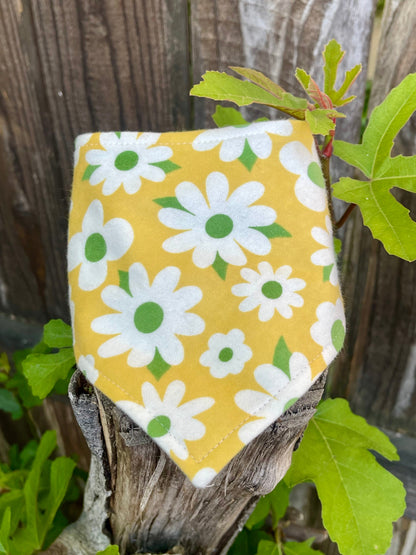 Sunny Flower - Eco-Friendly Snap on Bandana - Made in the USA