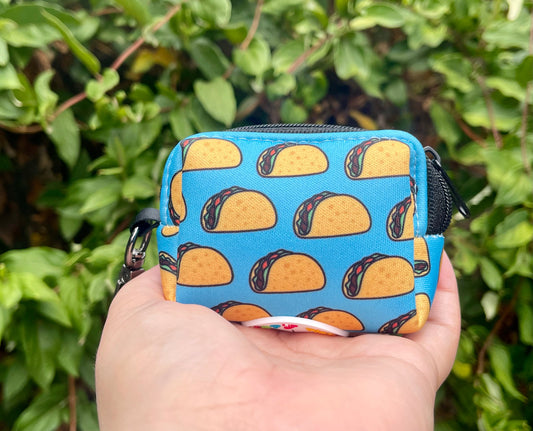 Taco Tuesday Dog Poop Bag Holder – Blue Mexican Food Recycled Waste Bag Dispenser