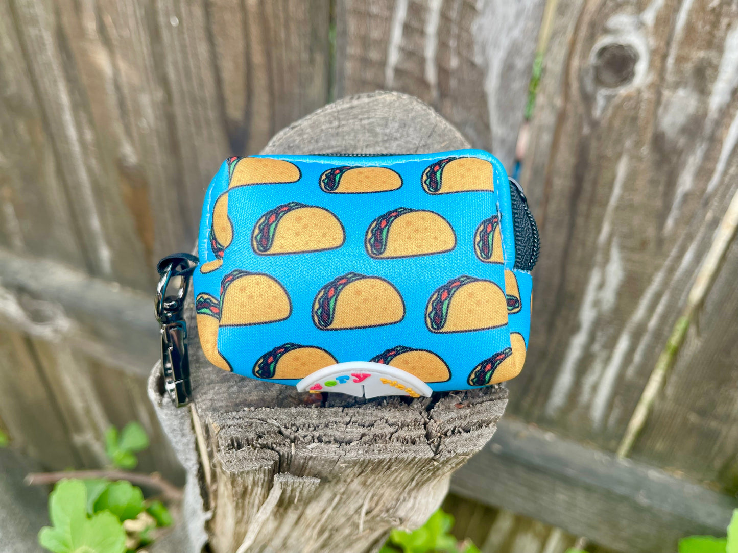 Taco Tuesday Dog Poop Bag Holder – Blue Mexican Food Recycled Waste Bag Dispenser