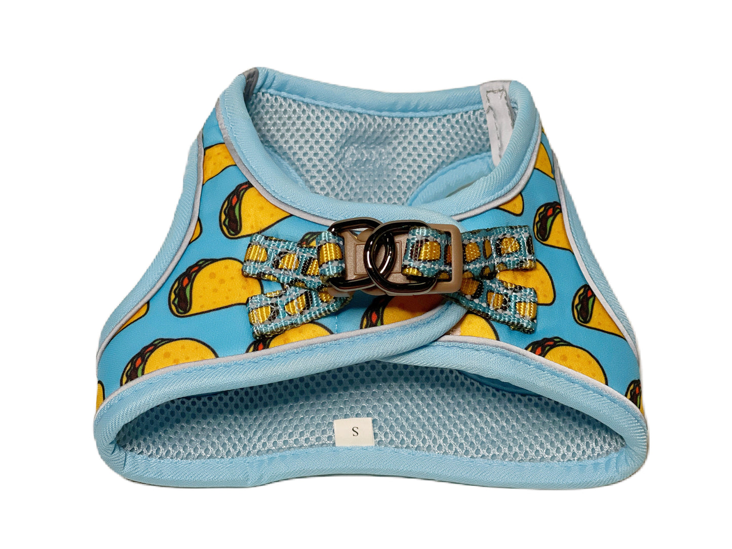 Taco Tuesday Dog Harness – Funny Foodie Print – No Pull Vest for Small Dogs & Cats