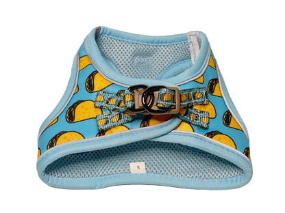 Taco Tuesday Dog Harness – Funny Foodie Print – No Pull Vest for Small Dogs & Cats
